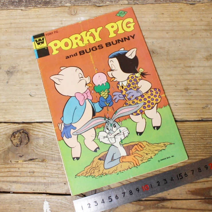 70s Poe ключ pig сумка sba колено комикс PORKY PIG and BUGS BUNNY comics No.68 1976 год American Comics wa-na-