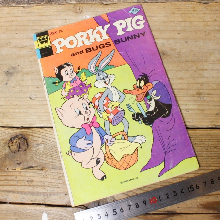 70s Poe ключ pig сумка sba колено комикс PORKY PIG and BUGS BUNNY comics No.74 1977 год American Comics wa-na-
