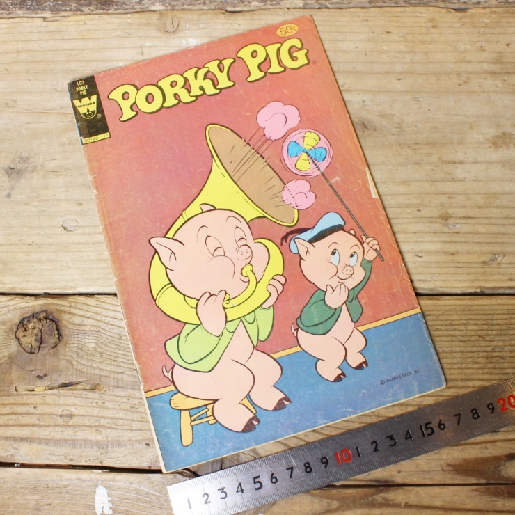 80s Poe ключ pig сумка sba колено комикс PORKY PIG and BUGS BUNNY comics No.103 American Comics wa-na-
