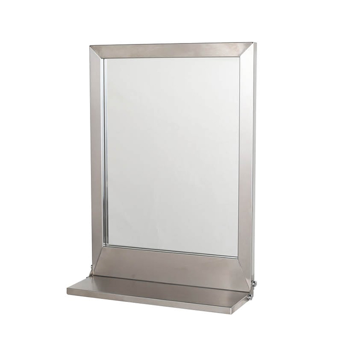 ウォールミラー STAINLESS STEEL FRAME MIRROR WITH BRACKET S RN-0413 幅370x奥行130x高さ500mm ダルトンの商品画像