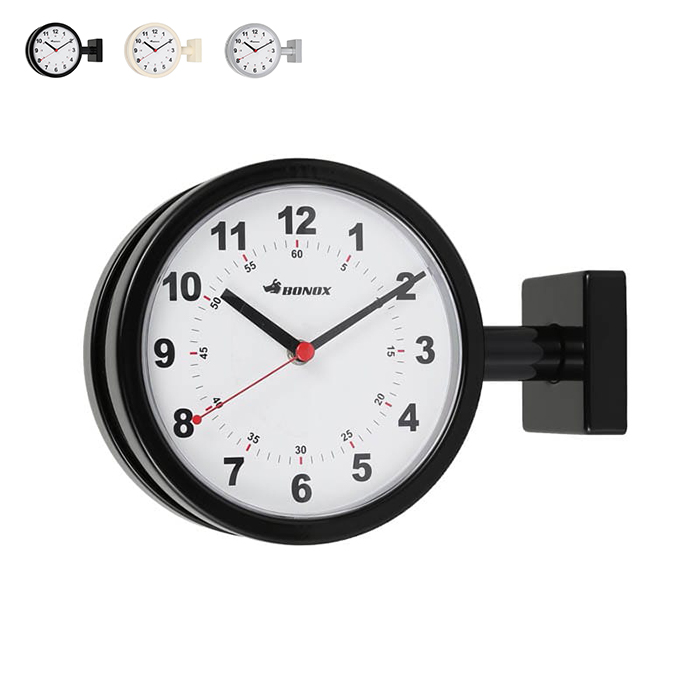 ダルトン ダブルフェイスクロック S624-659BK（ブラック） 掛け時計