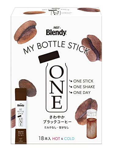 AGF ブレンディ マイボトルスティック ワン さわやかブラックコーヒー スティック 18本×1 Blendy MY BOTTLE STICK ONE インスタントコーヒーの商品画像