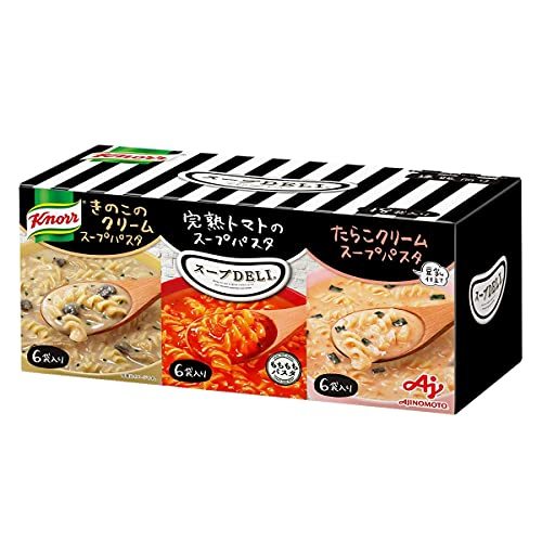 クノール スープDELI トマト/きのこ/たらこ 18袋入り箱（各6袋）×1セットの商品画像