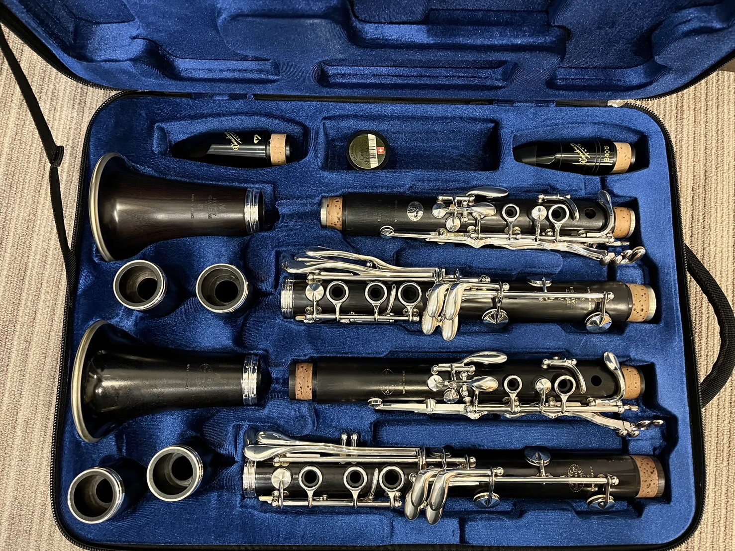  clarinet case Pro Tec B♭ clarinet A clarinet double case PB307D