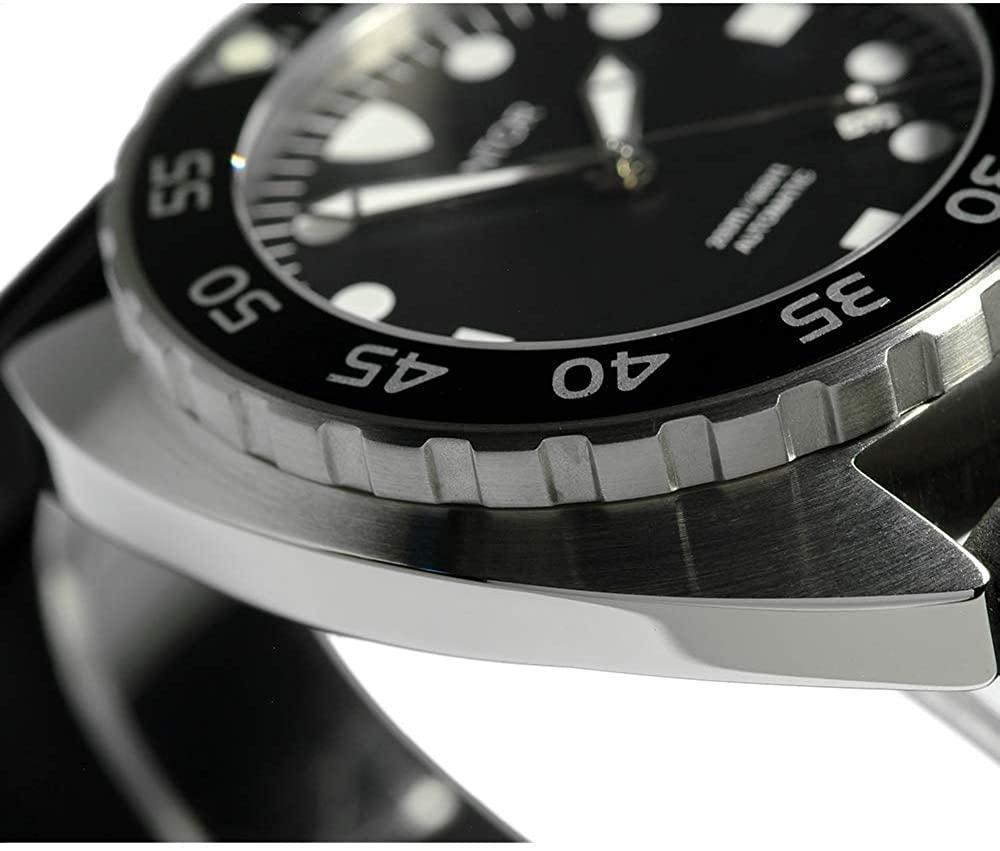 【新品 送料込み】 Pantor Nautilus ダイブウォッチ - 200m ダイバーウォッチ メンズ 自動ムーブメント 回転ベゼル サファイアクリスタル ラバースト 【MYK6179979783】(21598円)