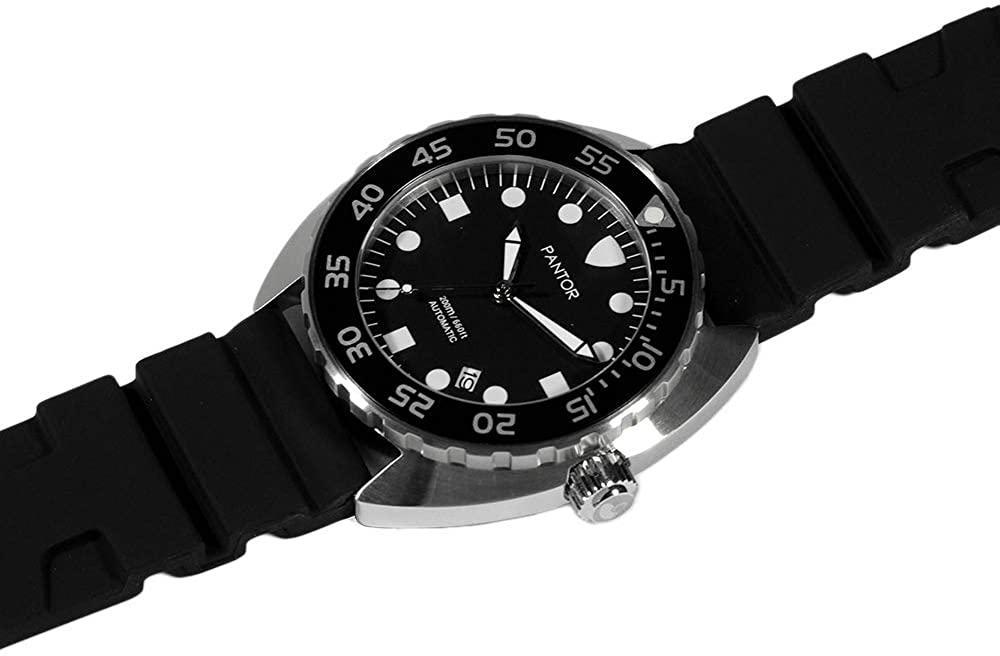【新品 送料込み】 Pantor Nautilus ダイブウォッチ - 200m ダイバーウォッチ メンズ 自動ムーブメント 回転ベゼル サファイアクリスタル ラバースト 【MYK6179979783】(21598円)