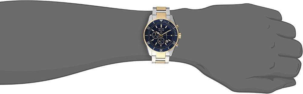 Bulova Marine Star Chrono Two Tone 98B230 CASSISカシス ワニ革 時計ベルト 裏面防水 ADONARA CAOUTCHOUC SHINY アドナラカウチックシャイニー 18mm