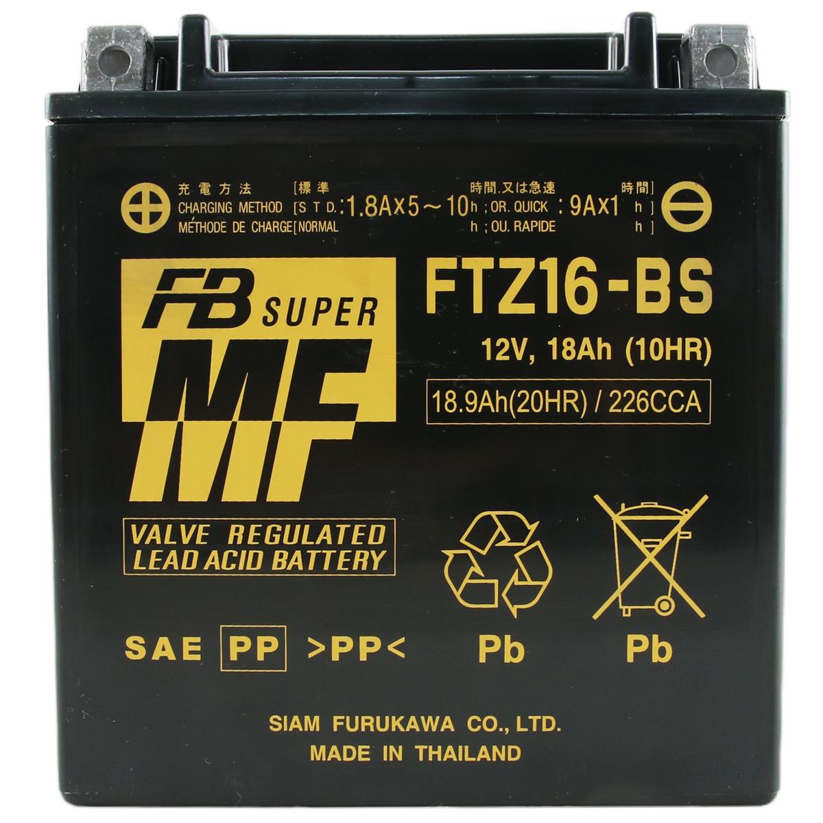 古河電池 バイク用VRLAバッテリー FTZ16-BSの商品画像