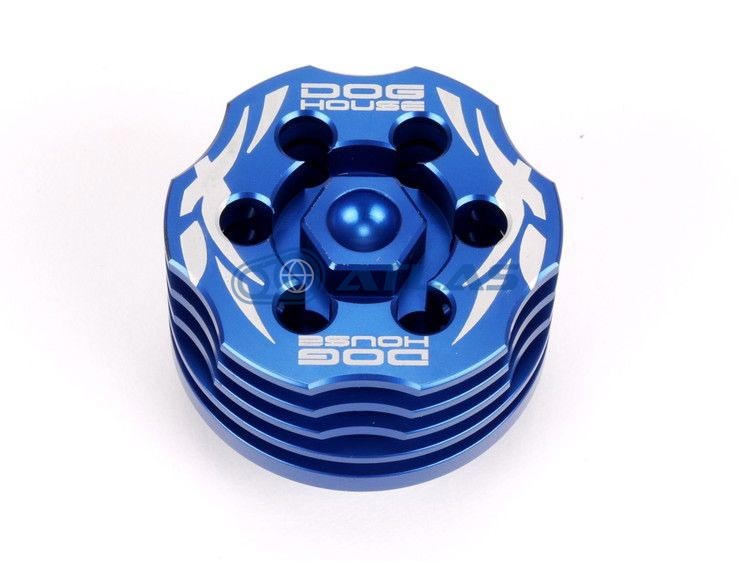 DOG HOUSE forged CNC cooling fins attaching oil strainer - cap oil drain plug blue YAMAHA Yamaha car Cygnus X BW CYGNUS X