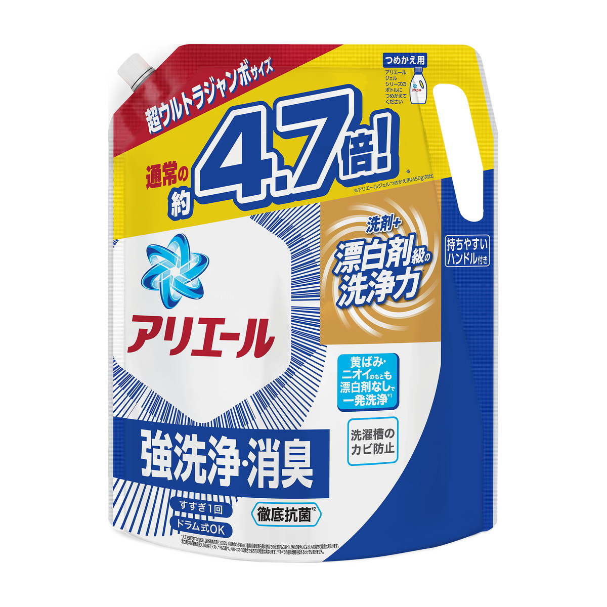 P&G アリエール ジェル [つめかえ用] 2.12kg × 1個 アリエール 液体洗剤の商品画像
