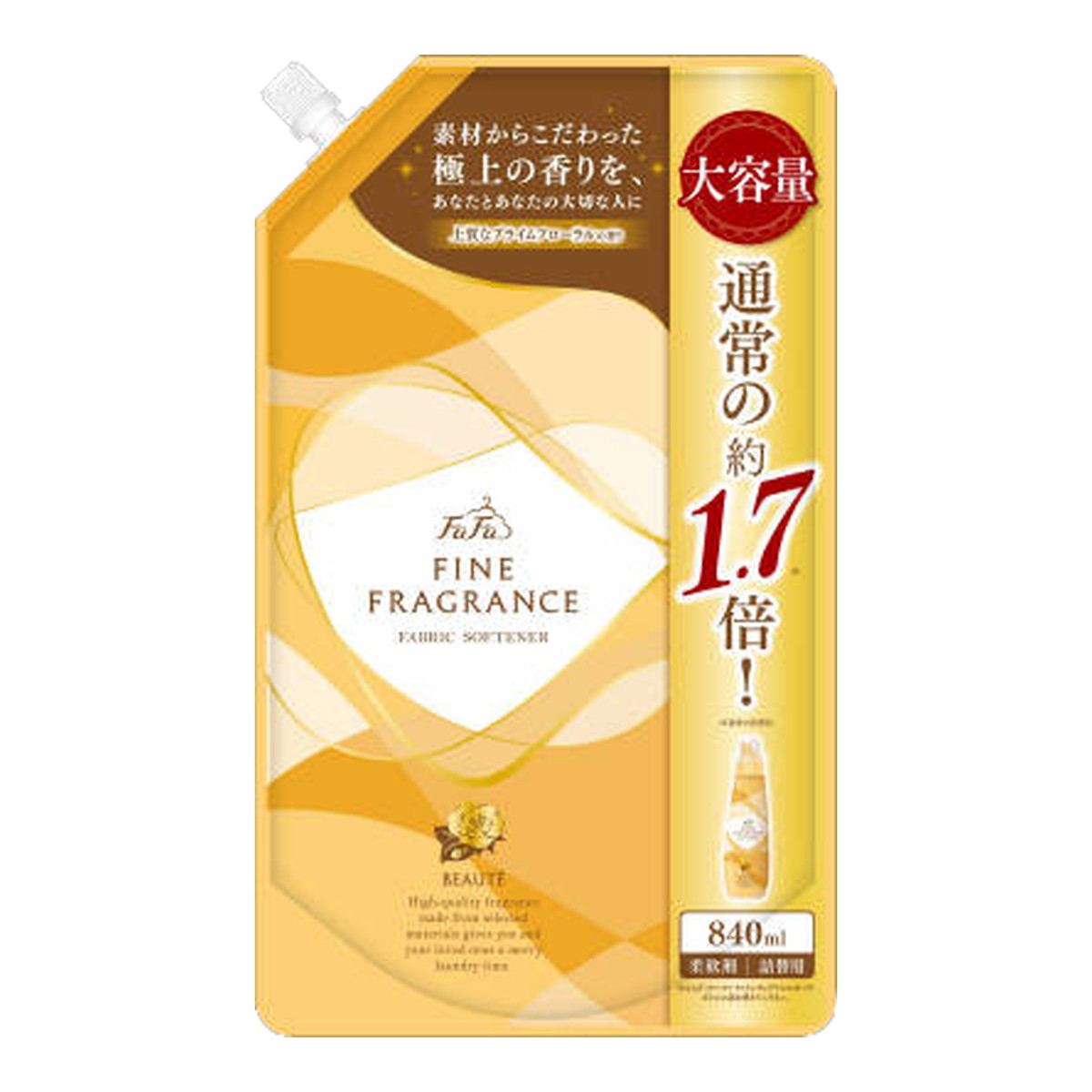 ファーファ ファーファ ファインフレグランス ボーテ プライムフローラルの香り 柔軟剤 詰替用 840ml × 5個 FaFa FINE ...