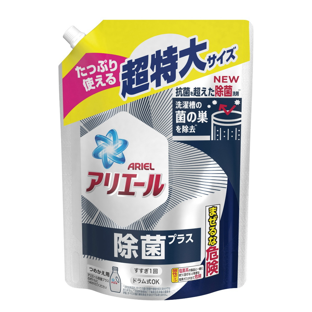 P&G アリエール 除菌プラス ジェル [つめかえ用] 945g × 6個 アリエール 液体洗剤の商品画像