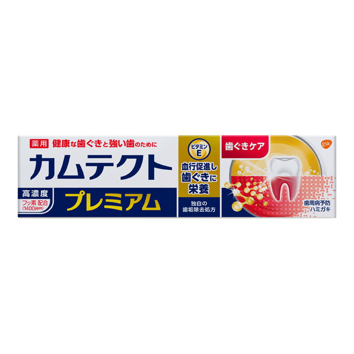 グラクソ・スミスクライン カムテクト プレミアム 歯ぐきケア 105g×6本 カムテクト 歯磨き粉の商品画像