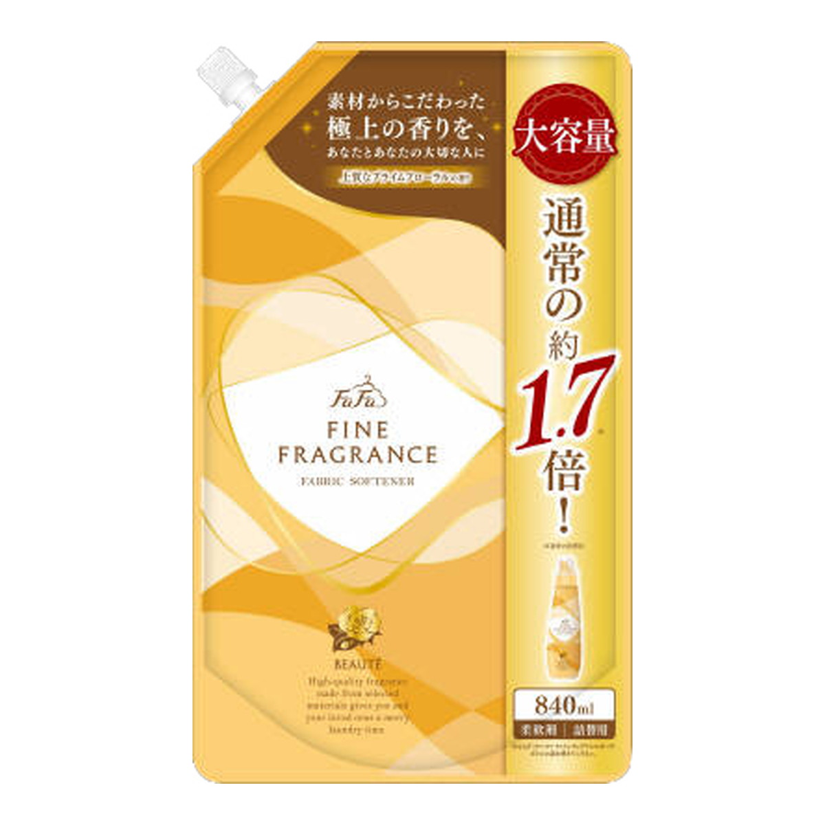 ファーファ ファーファ ファインフレグランス ボーテ プライムフローラルの香り 柔軟剤 詰替用 840ml × 10個 FaFa FINE FRAGRANCE 柔軟剤の商品画像