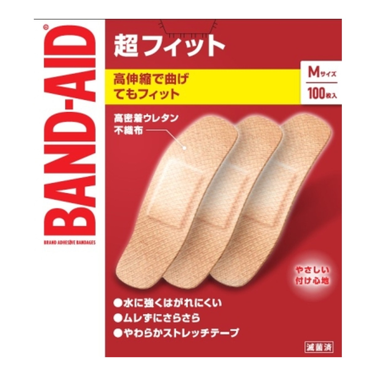 BANDーAID Kenvue バンドエイド 超フィット Mサイズ 100枚入×24個 絆創膏の商品画像