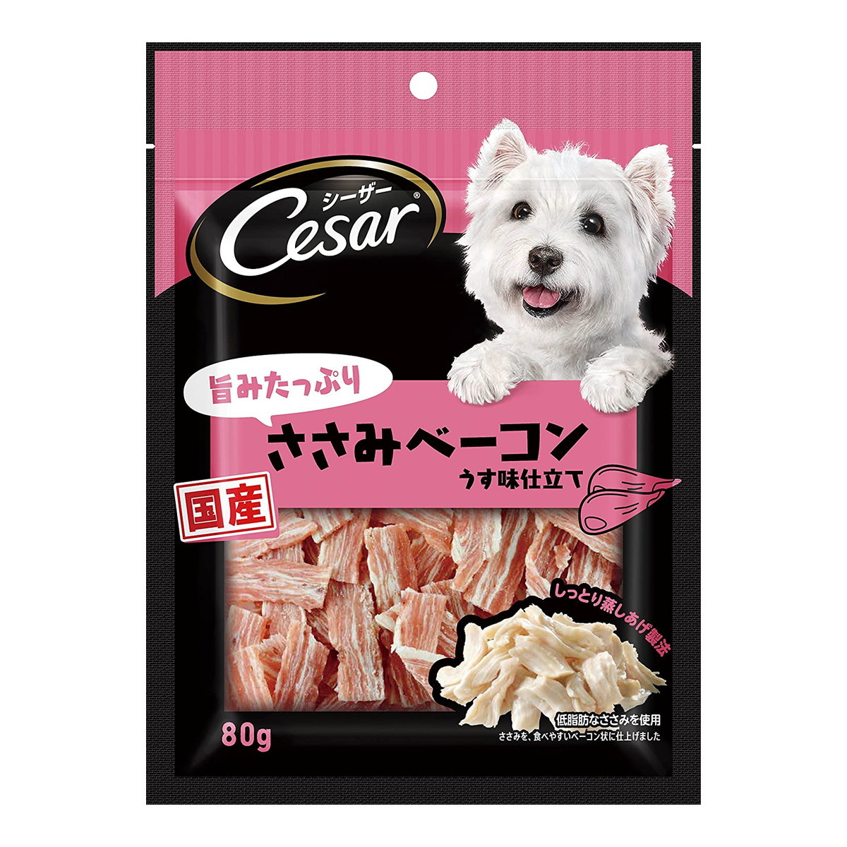 MARS（ペット用品、食品） シーザー 旨みたっぷりささみベーコン 80g×2個 シーザー 犬用おやつ、ガムの商品画像