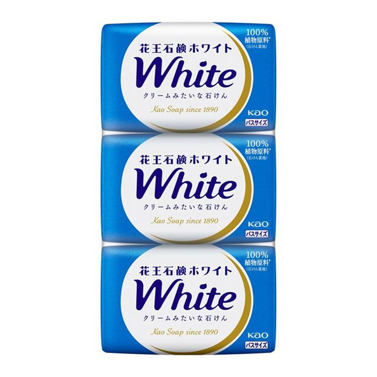 Kao 花王石鹸ホワイト ホワイトフローラルの香り バスサイズ 130g 3コパック×3 花王石鹸ホワイト バスソープ、石鹸の商品画像