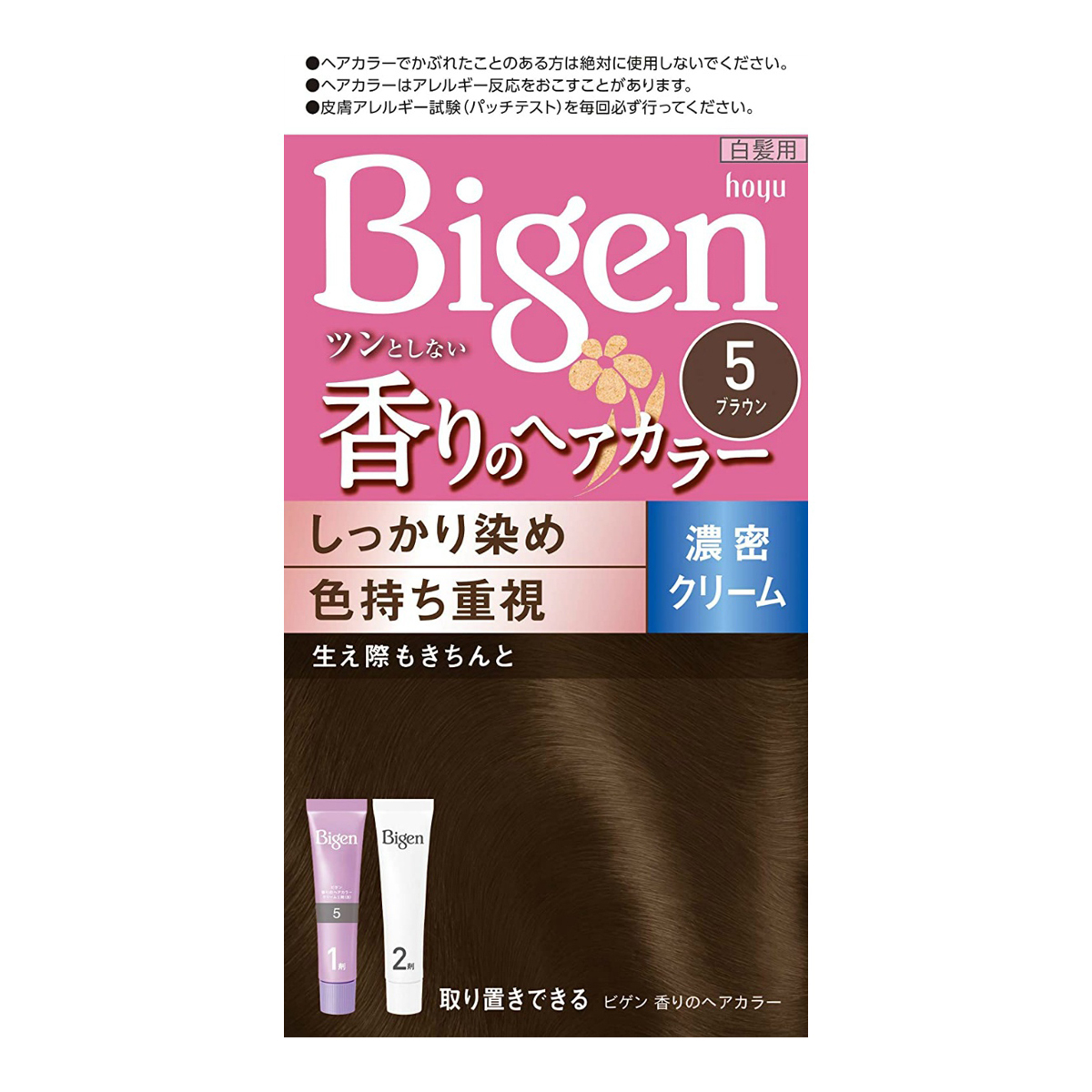 hoyu ビゲン 香りのヘアカラー クリーム 5 ブラウン×1個 ビゲン レディース白髪染めの商品画像