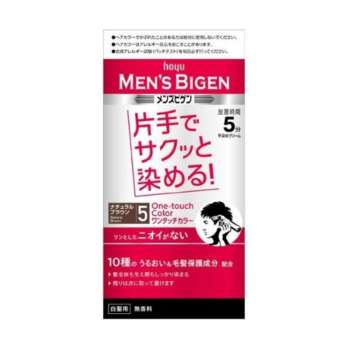 hoyu メンズビゲン ワンタッチカラー 5（ナチュラルブラウン）×1個 ビゲン メンズヘアカラー、白髪染めの商品画像