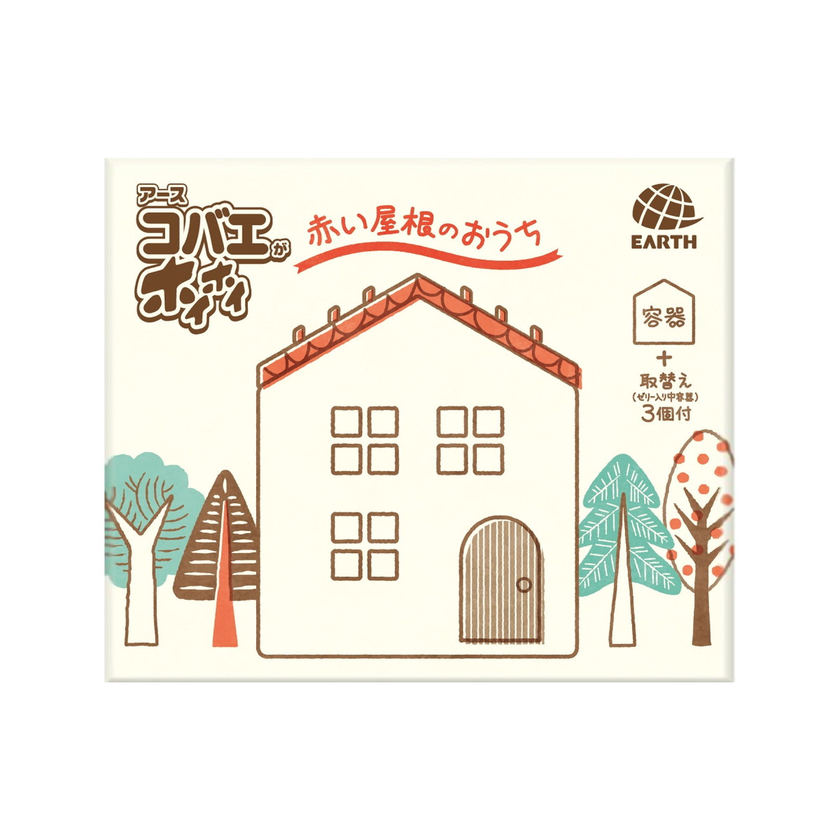 コバエがホイホイ 赤い屋根のおうち （容器＋取り替え 3個） ×1セットの商品画像