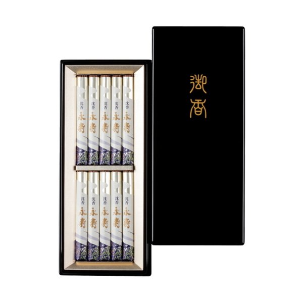 日本香堂 日本香堂 沈香永寿 塗箱短10入 × 1箱 線香の商品画像