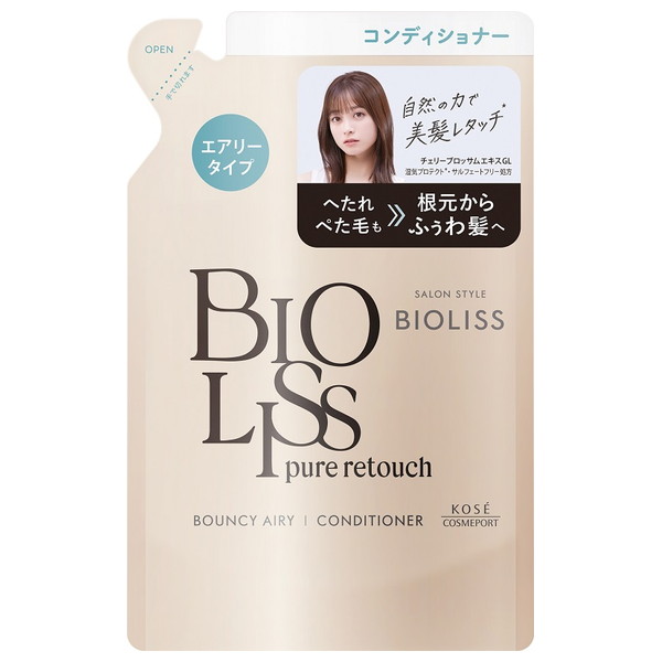 KOSE ビオリス ピュアレタッチ ヘアコンディショナー ぺたふぅわ 詰替/340ml×1 コーセーコスメポート BIOLISS コンディショナー、リンスの商品画像