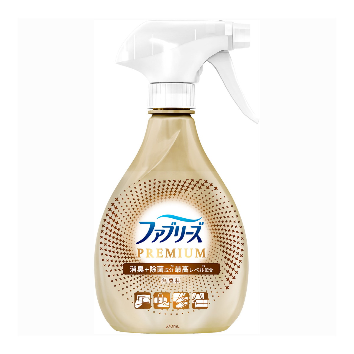 ファブリーズ 布用 W除菌＋消臭 プレミアム 無香料 本体 （2023年リニューアル品） 370ml×1個 4987176207852の商品画像