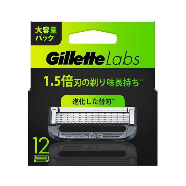 ジレット ラボ 角質除去バー搭載 5枚刃 替刃 12個入 × 1セットの商品画像