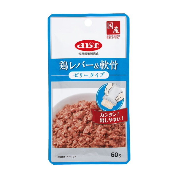デビフペット デビフ 鶏レバー＆軟骨 ゼリータイプ 60g×4個 ドッグフード ウエットフードの商品画像
