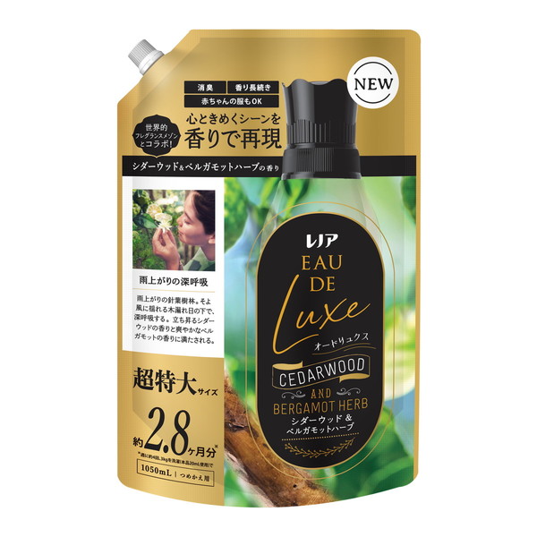 レノア オードリュクス シダーウッド＆ベルガモットハーブの香り 柔軟剤 詰替用 1050ml × 6個の商品画像