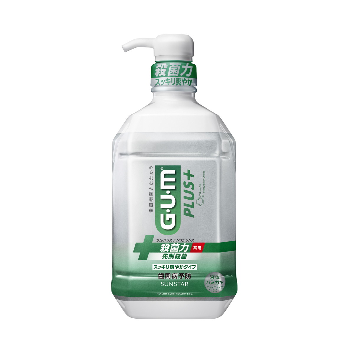 SUNSTAR(日用品) G・U・M（ガム）・プラス デンタルリンス スッキリ爽やかタイプ（医薬部外品）900ml × 12本 G・U・M マウスウォッシュの商品画像
