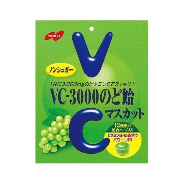 NOBEL NOBEL VC-3000のど飴 マスカット 90g×48袋 VCー3000のど飴 飴、ソフトキャンディの商品画像