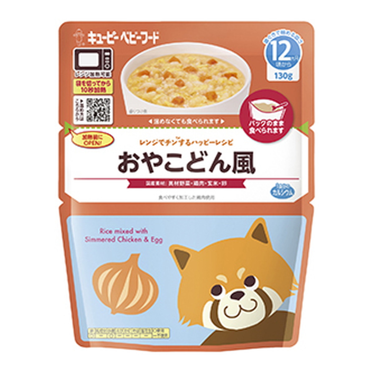 キユーピー レンジでチンするハッピーレシピ 12カ月頃から おやこどん風 130g×1個の商品画像
