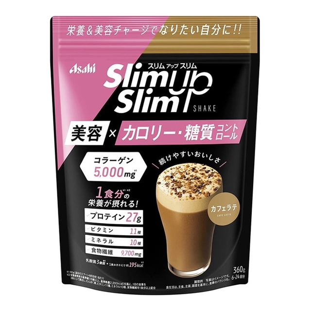 アサヒ スリムアップスリム シェイク カフェラテ 360g×10袋の商品画像