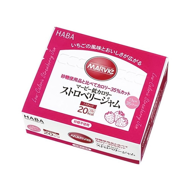 HABA HABA マービー低カロリー ストロベリージャム スティック 455g（13g×35本入）×12個 MARVIe ジャム、コンフィチュールの商品画像