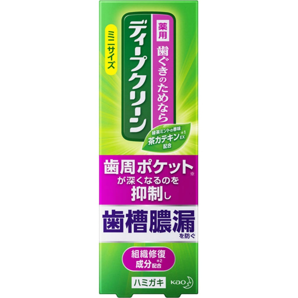 Kao ディープクリーン 薬用ハミガキ 緑茶ミントの香味 60g×48本 ディープクリーン 歯磨き粉の商品画像