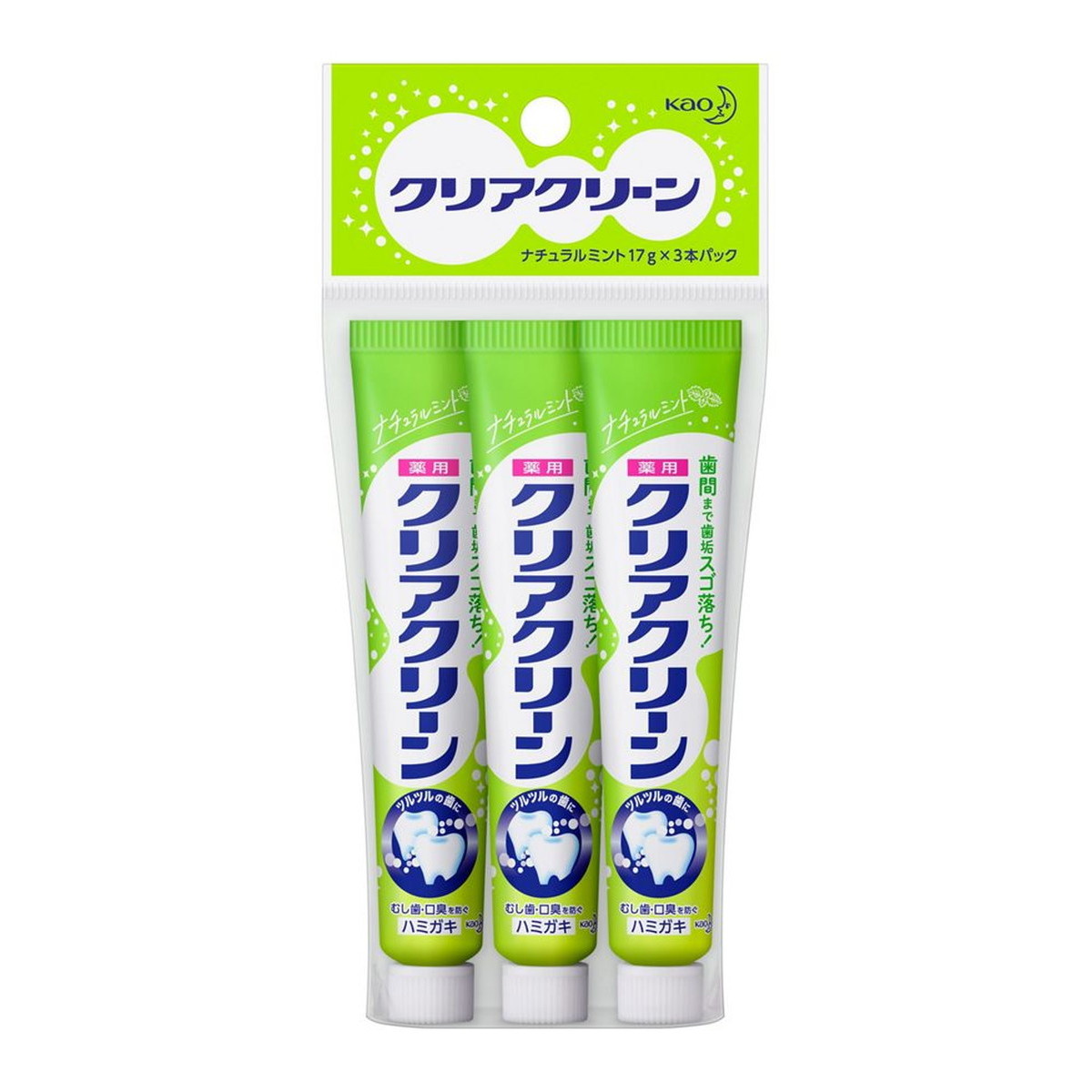 Kao クリアクリーン ナチュラルミント（17g×3本パック）×96セット クリアクリーン 歯磨き粉の商品画像