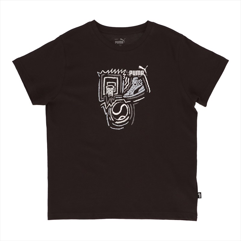 [1 пункт до почтовая доставка возможно ] [puma] Puma GRAPHICS year ob спорт футболка (681333)(02) Puma белый [ посылать за товар ]
