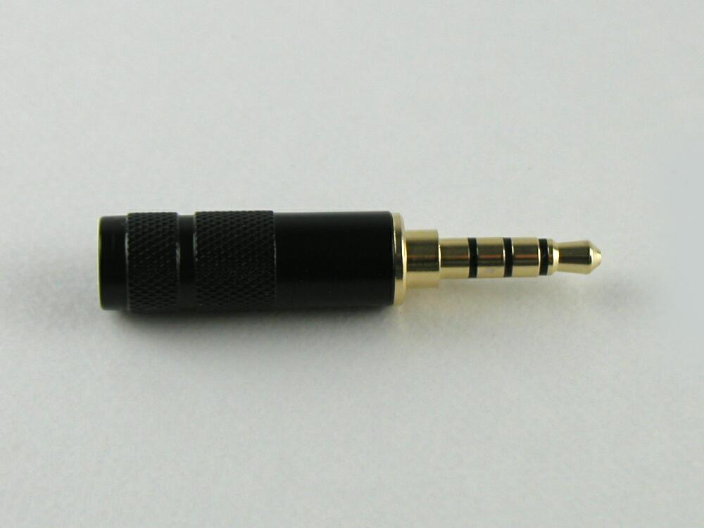  Mini plug four n plug phone connector 3.5mm 4 ultimate original work for handle da type gilding A black mail service free shipping 