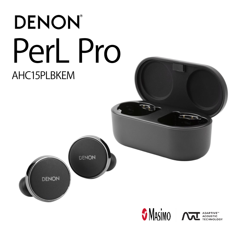 DENON パーソナライズ機能付き完全ワイヤレスイヤフォン Denon PerL Pro AHC15PLBKEM AH-C15PL ブラック イヤホン本体の商品画像