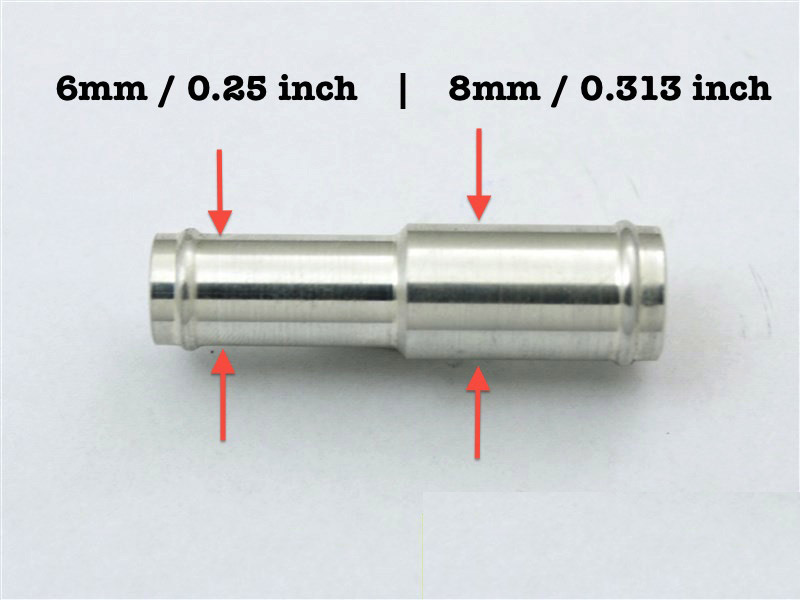  aluminium шланг изменение распорка joint труба необычность диаметр 6mm>8mm