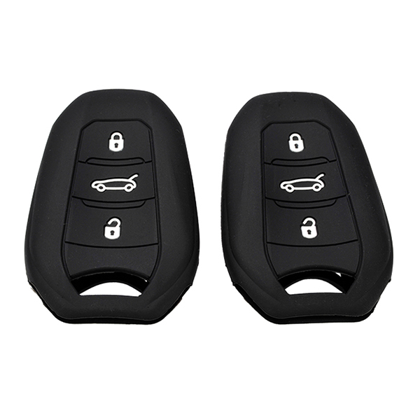  Peugeot Citroen DS силикон ключ покрытие 2 шт. комплект черный RCZ 208 308 508 3008 5008 C5 C6 C3 DS3 DS4 DS5