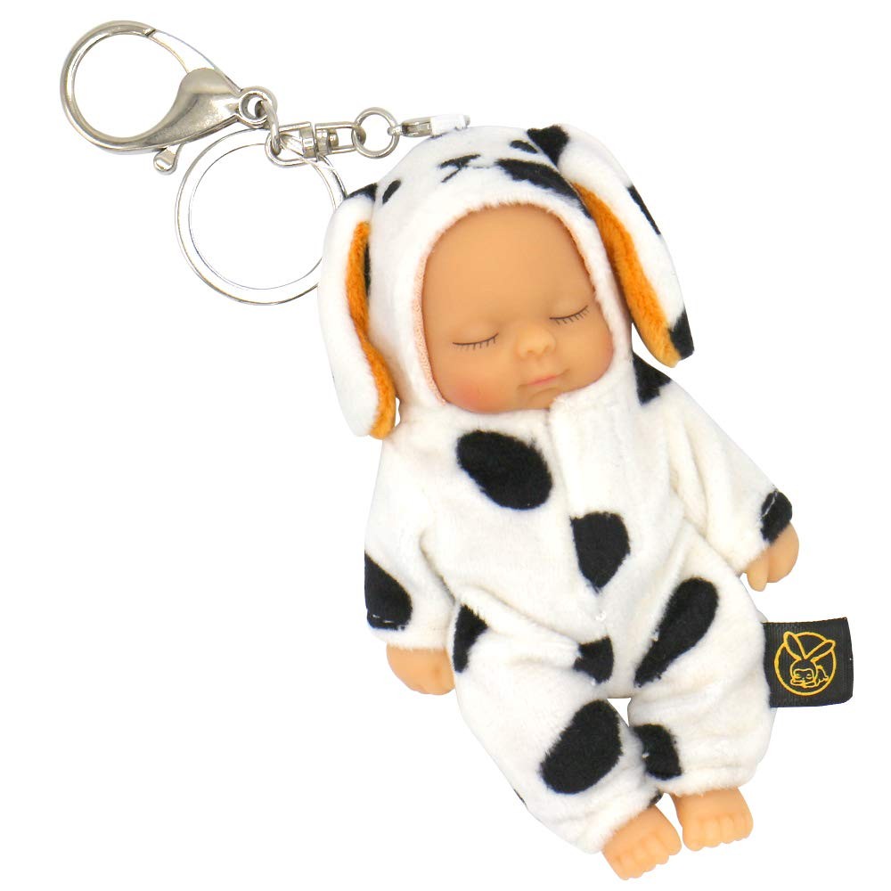  miniature doll baby doll cartoon-character costume key holder collection pretty real baby ( Dalmatian )