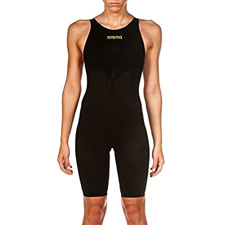 arena lady's Powerskin Carbon Air2 FBSL open back race suit black - black - Gold size 34