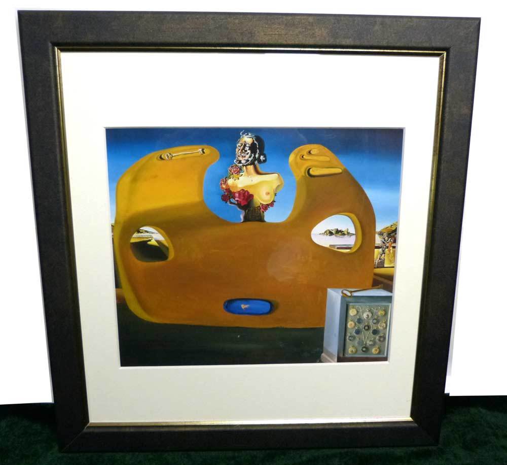 1931 year work monkey ba doll *dali/ Salvador Dali / Memory of the Child Woman / book of paintings in print frame / interior [ used ]