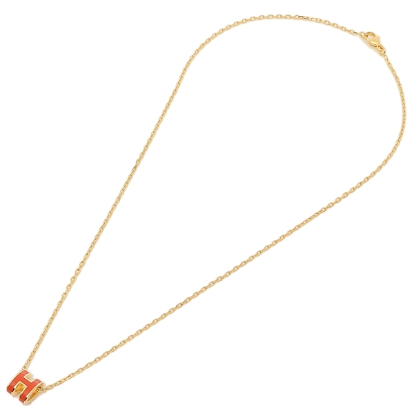21春夏 返品ok エルメス ネックレス アクセサリー レディース ミニ Pop H ポップアシュ Hermes H F 1b オレンジ ゴールド 待望の再入荷 Grammo Org
