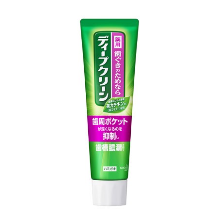 Kao ディープクリーン 薬用ハミガキ 緑茶ミントの香味 100g×1本 ディープクリーン 歯磨き粉の商品画像