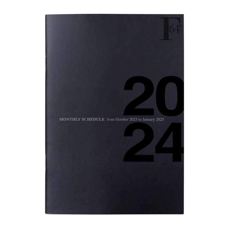 日本ノート F.O.B COOP 2024年版 ダイアリーノート（ブラック）A5 マンスリー PBF48K24 手帳（文具）の商品画像
