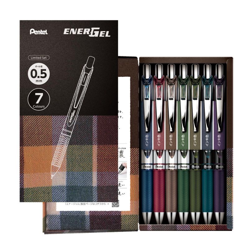 ぺんてる ぺんてる エナージェル 7色セット 0.5mm BLN75-L7 エナージェル ボールペンの商品画像