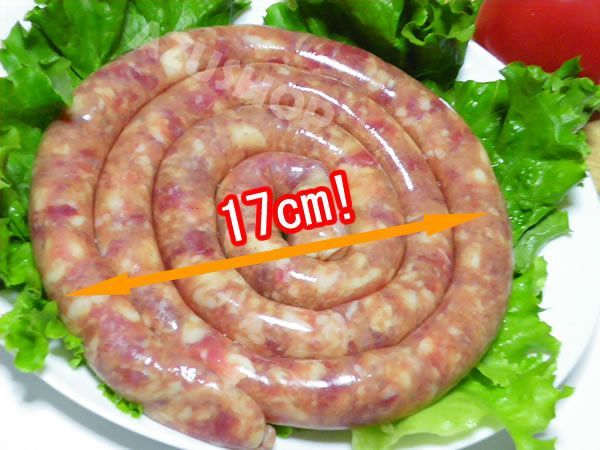  turning round and round sausage shulaskofina500g pig raw sausage ring isaBBQshu is sko